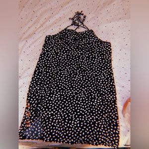 Plus size Black with white summer dress